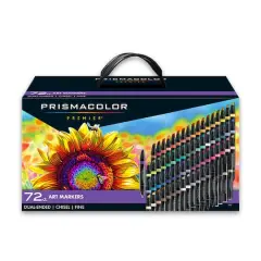 Prismacolor&reg; Premier&reg; Dual-Ended 72 Color Sunflower Box Art Marker Set