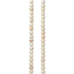 White Howlite Round Beads, 4mm by Bead Landing&trade;