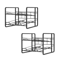 NEX&trade; Standard 12oz. 20-Can Capacity Black Organizer Rack Dispenser, 2ct.