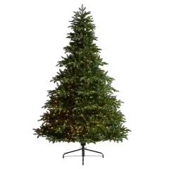 8ft. Pre-Lit South Carolina Spruce Artificial Christmas Tree, Clear Lights