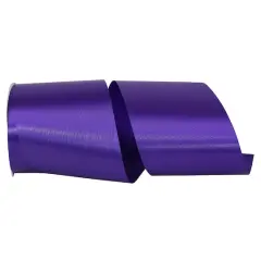 JAM Paper 4" x 50yd. Satin Allure Single Face Ribbon Regal Purple