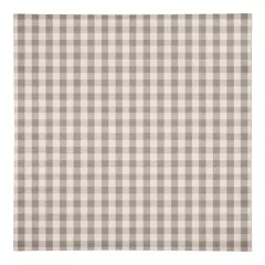 Plaid Cotton Twill Napkin Gray
