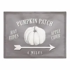 Gray Pumpkin Patch Polyester Twill Placemat