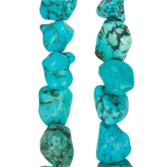 Turquoise Dyed Howlite Nugget Beads by Bead Landing&trade;