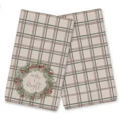 Merry & Bright Plaid Tea Towel Set