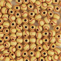 S&S&reg; Worldwide Yellow Softball Plastic Beads, 12mm