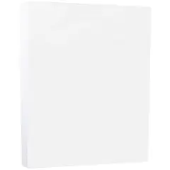 JAM Paper White 8.5" x 11" Bristol Vellum Cardstock, 100 Sheets