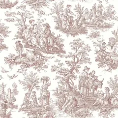 RoomMates Country Life Toile Peel & Stick Wallpaper Red and White