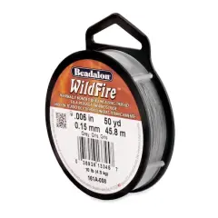 Beadalon&reg; Wildfire&trade; 0.15mm Bead Weaving Thread, 50yd. Gray