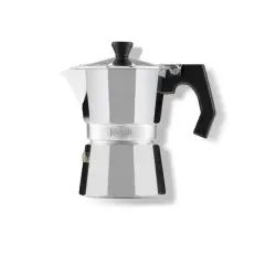 JoyJolt&reg; Italian Moka Pot 3 Cup Stovetop Aluminum Espresso Maker Silver
