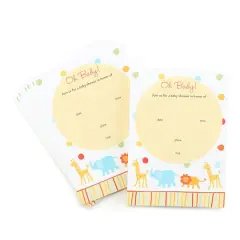 Hortense B. Hewitt Co. 5" x 7" Jungle Animals Baby Shower Blank Invitations & Envelope, 25ct.