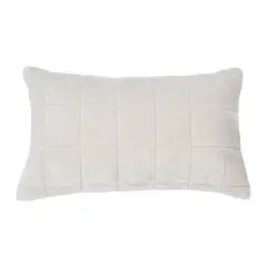Hello Honey&reg; 20" Quilted Velvet Lumbar Pillow Cover White