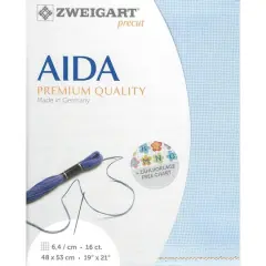 Zweigart&reg; Aida 16 Count Precut FabricBlue