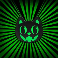 8" Radiant Shadows&trade; Black Cat Green Light by Ashland&reg;