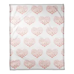 Tiny Pink Hearts Throw Blanket