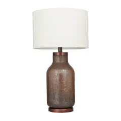 Brown Glass Table Lamp 17" x 17" x 31"
