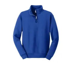JERZEES&reg; NuBlend&reg; 1/4 Zip Cadet Collar Youth Sweatshirt Royal