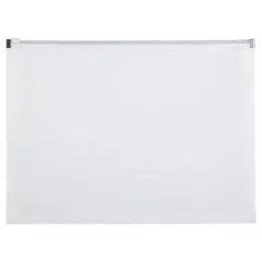 JAM Paper 9.75" x 13" White Plastic Zip Closure Booklet Envelopes, 12ct.