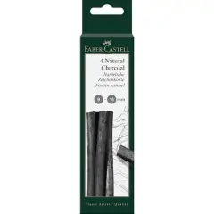 Faber-Castell&reg; Pitt&reg; 4-Piece Natural Willow Charcoal