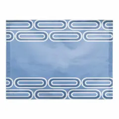Groovy Blue Lines Cotton Twill Placemat