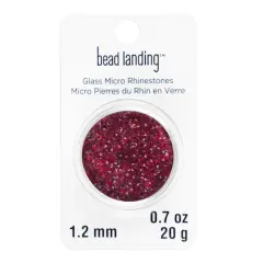 1.2mm Glass Micro Rhinestones by Bead Landing&trade;, 0.7oz. Siam
