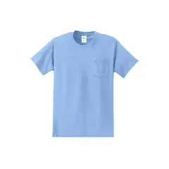 Port & Company&reg; Essential Pocket T-Shirt Light Blue