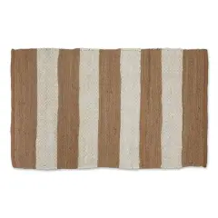 DII&reg; Stone & White Stripe Rag Rug, 2ft. x 3ft.