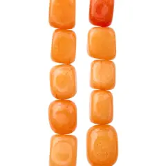 Orange Jade Nugget Beads, 14mm by Bead Landing&trade;