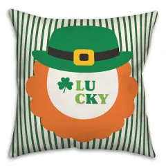 Leprechaun Lucky 18" x 18" Throw Pillow