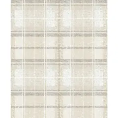 RoomMates Tweed Plaid Peel & Stick Wallpaper Beige