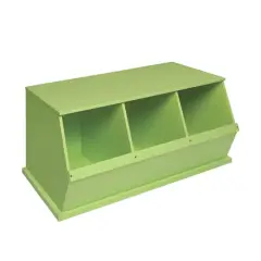 Badger Basket 3 Bin Stackable Storage Cubby Sage