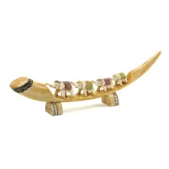 Multicolored Elephant Tusk 15.5" x 1.75" x 4.5"