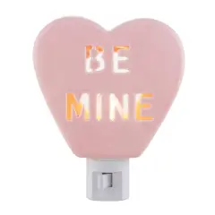 Miss ValentinePink Ceramic Candy Heart Be Mine Nightlight