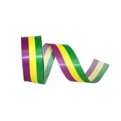 JAM Paper 1.375" x 25yd. Mardi Gras Tri-stripe Supreme Ribbon