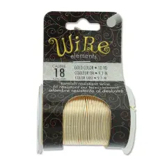 The Beadsmith&reg; Wire&trade; Elements 18 Gauge Tarnish-Resistant Wire Gold