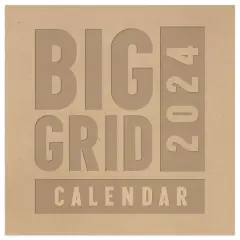 TF Publishing 2024 Big Grid-Kraft Mini Calendar
