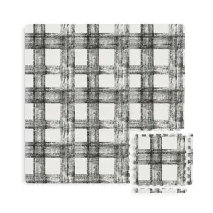 FloorPops Sawyer Plaid Interlocking Floor Tiles