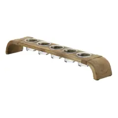 Rustic Wooden Candle Stand 21.25" x 4" x 3"