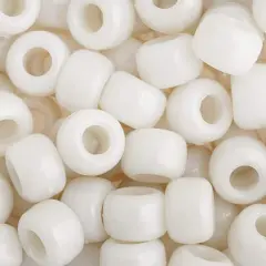 John Bead 9mm Opaque Plastic Pony Beads, 1,000ct. Pearl White