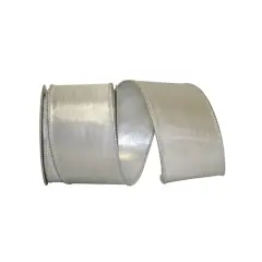 Reliant 2.5" Lam&eacute; Luxury Wired Ribbon Silver