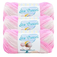 3 Pack Lion Brand&reg; Ice Cream&reg; Yarn Birthday Cake