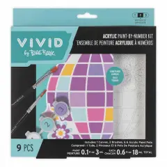 VIVID by Brea Reese&reg; Disco Acrylic Paint-by-Number Kit
