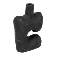 Hello Honey&reg; 14" Modern Abstract Decorative Paper Mache Vase Black