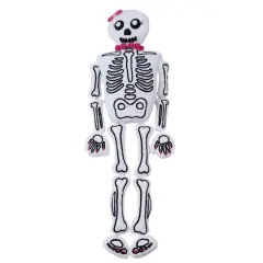 36" Skeleton with Pink Bow Accent Pillow by Ashland&reg;