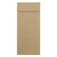 JAM Paper 5" x 11.5" Brown Kraft Paper Bag Premium Envelopes, 25ct.