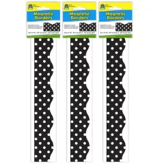 Teacher Created Resources&reg; Black Polka Dots Magnetic Borders, 72ft.