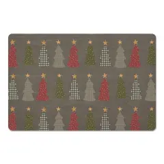 Gray Tree Pattern Floor Mat