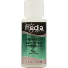 DecoArt Media&reg; Interference Fluid Acrylic Paint, 1oz. Green