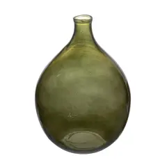 Hello Honey&reg; 12" Green Glass Bud Vase