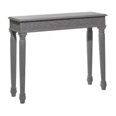 Grey Farmhouse Mango Wood Console Table, 30" x 36"